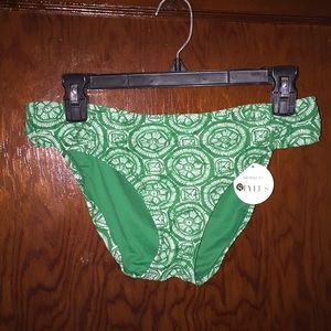 Green & white bikini bottoms